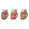 Glitzhome® 8" Christmas Gingerbread Man Mug Tabletop Décor Set